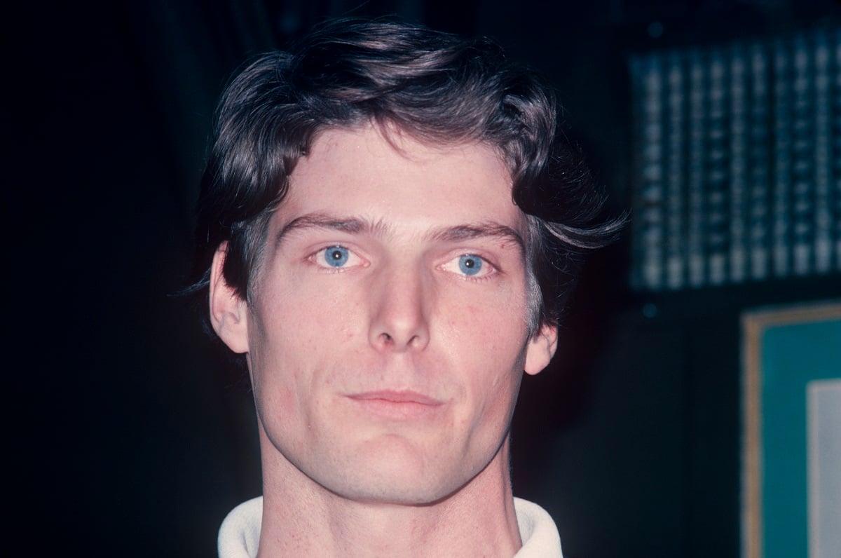 Young Christopher Reeve staring