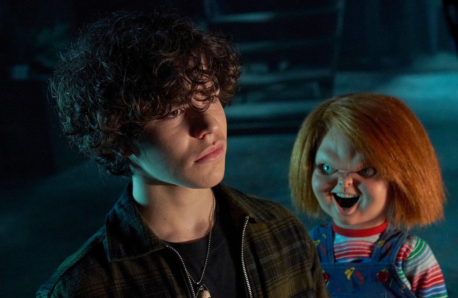 Chucky pops up behind Zackary Arthur