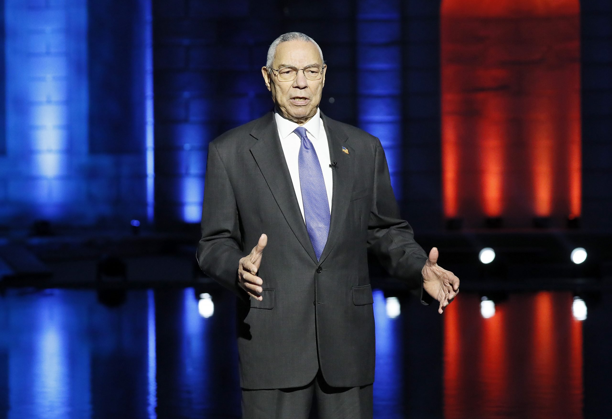 Retired General Colin Powell Gen. Colin Powell (Ret.) on stage during the Capital Concerts' "National Memorial Day Concert" in Washington, DC. The National Memorial Day Concert will be broadcast on May 30, 2021