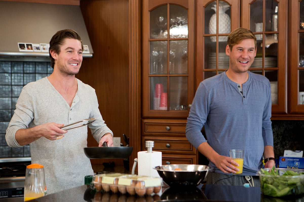 Craig Conover and Austen Kroll from "Southern Charm" cook together.