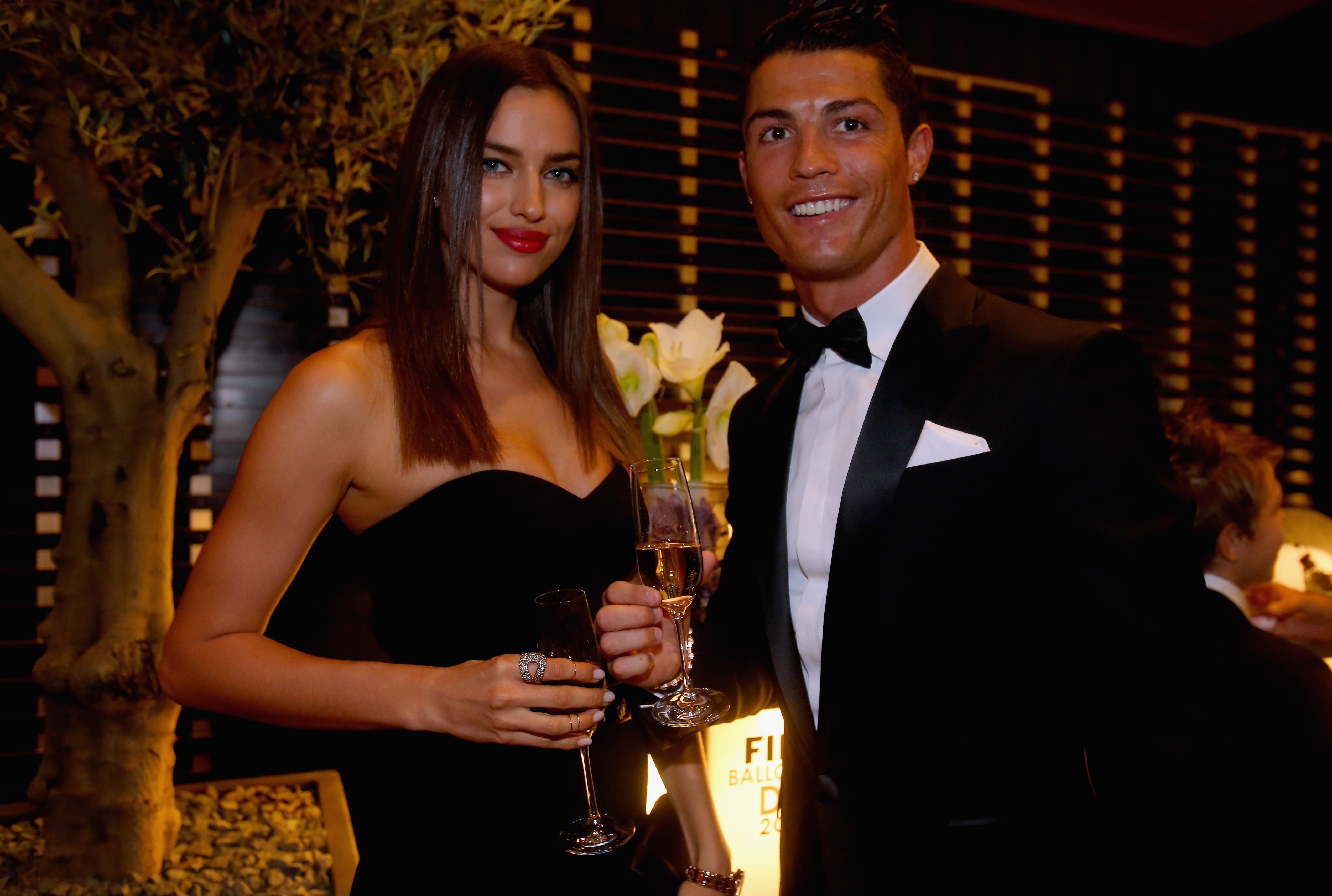 Cristiano Ronaldo with then-girlfriend Irina Shayk at the FIFA Ballon d'Or Gala in 2012