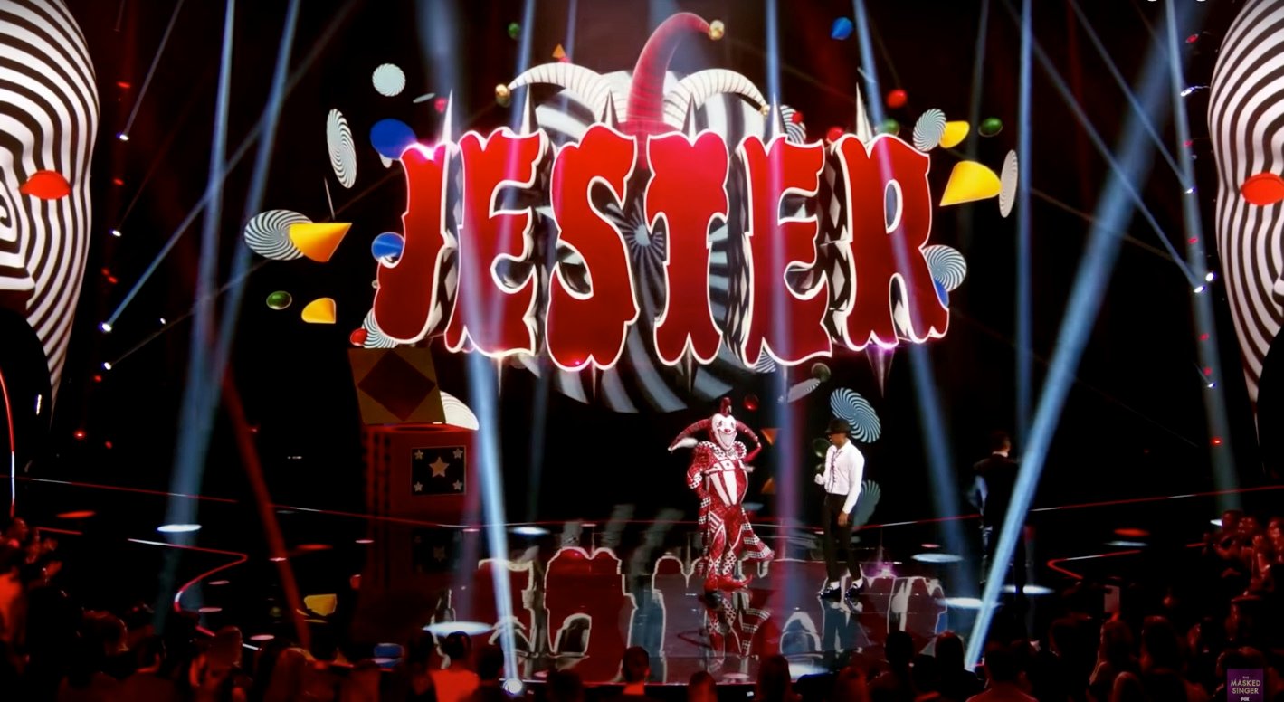 The Jester on stage with Nick Cannon during The Masked Singer almost didn't make it to the stage because their costume was too racy.