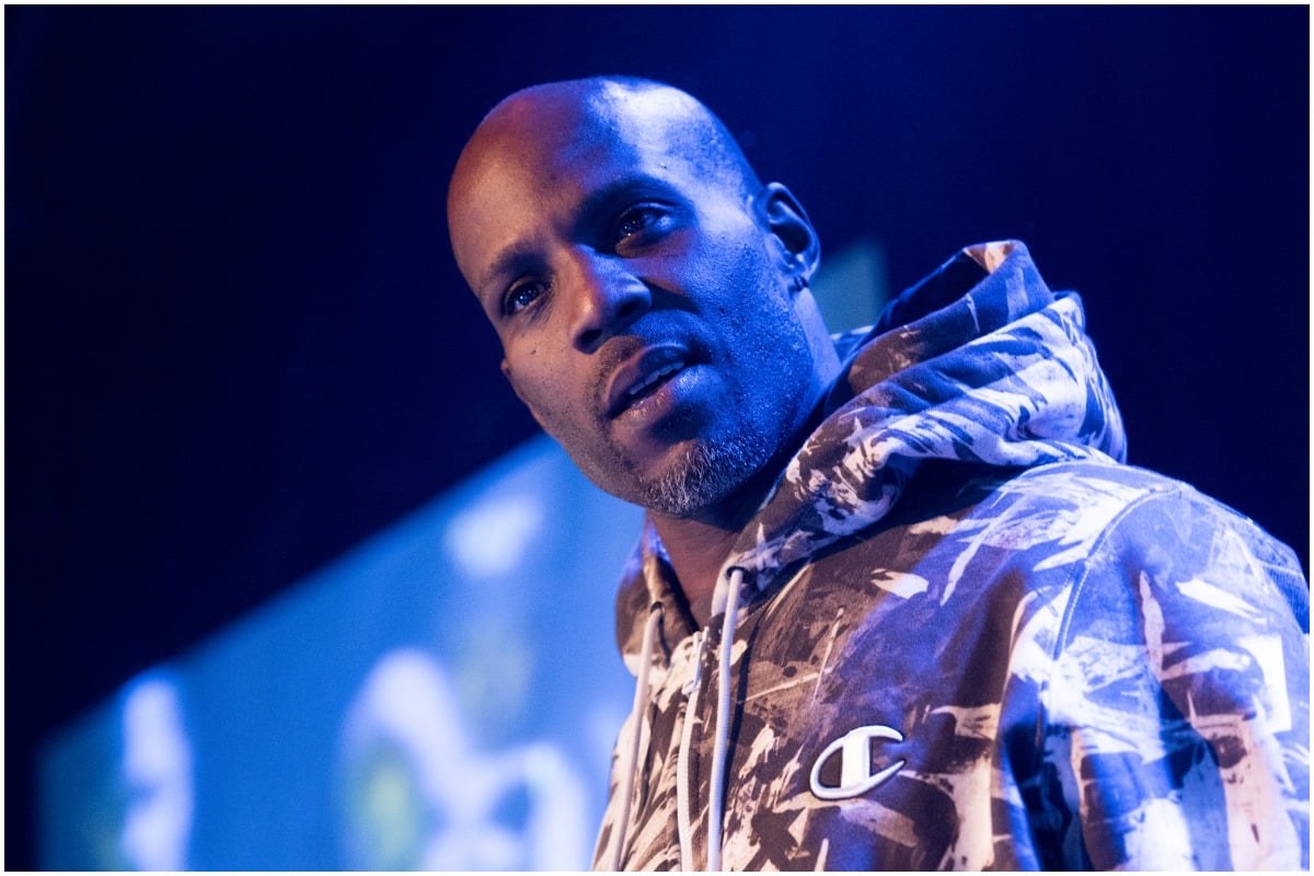 DMX smiling in blue light