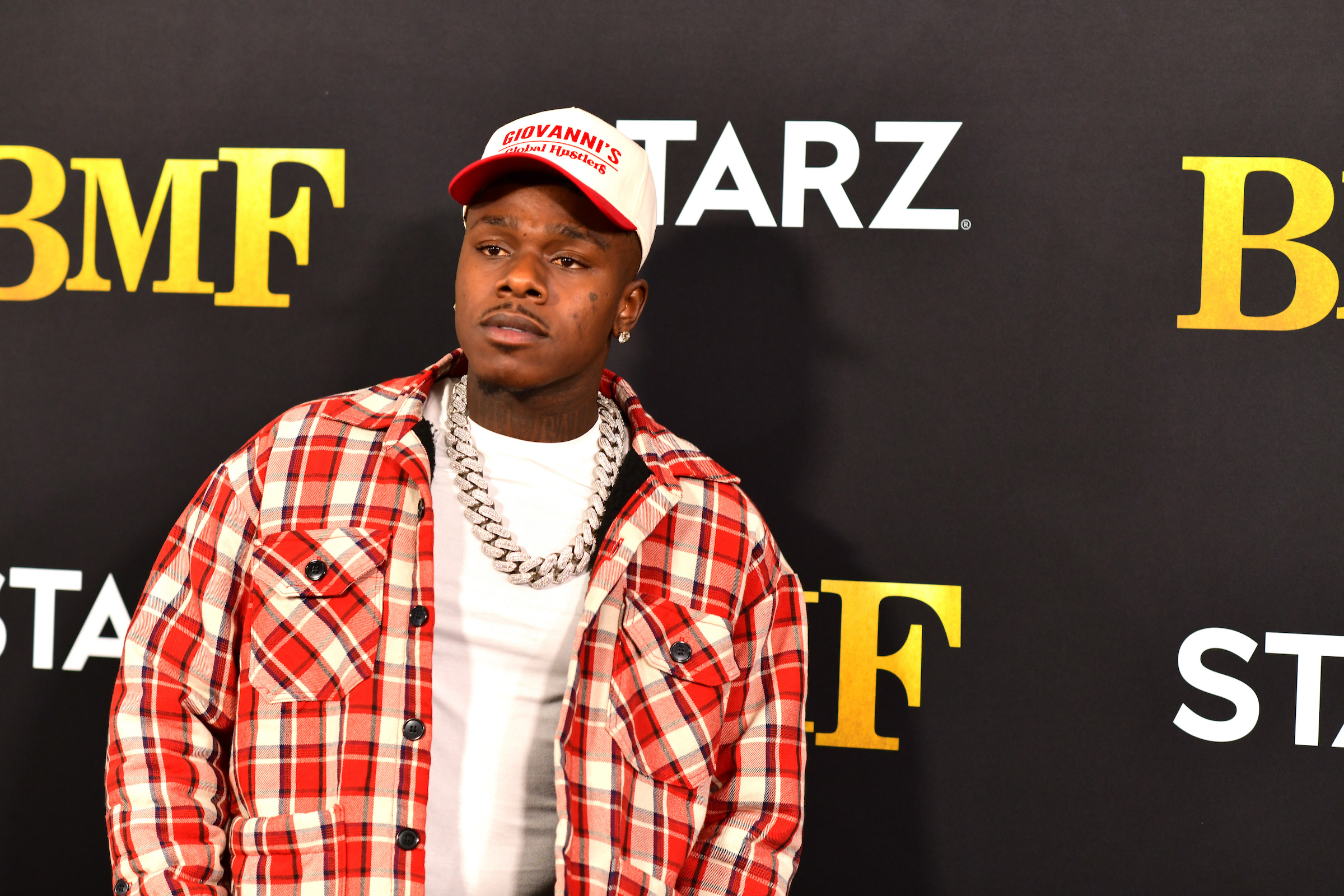 DaBaby attends STARZ Series "BMF" World Premiere at Cellairis Amphitheatre