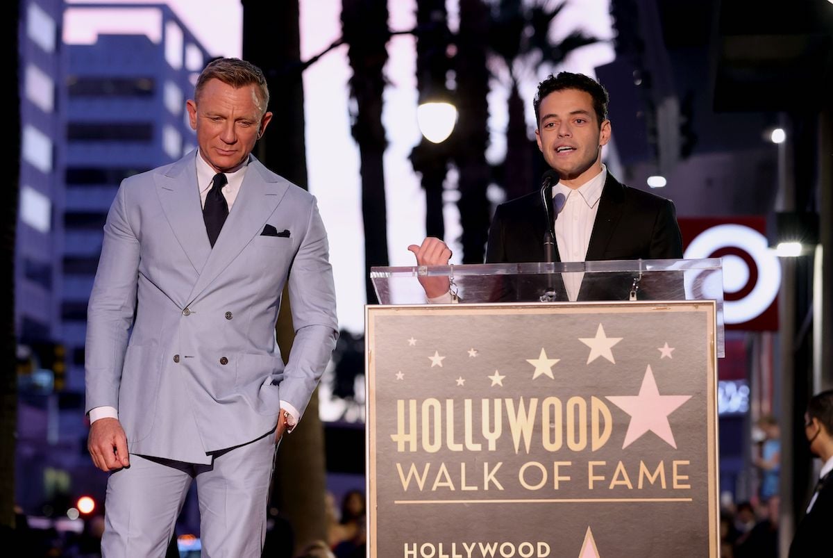 Daniel Craig and Rami Malek of James Bond movie 'No Time to Die' wearing suits