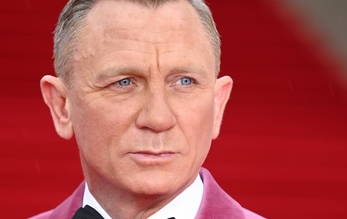 Daniel Craig of James Bond movies in a closeup