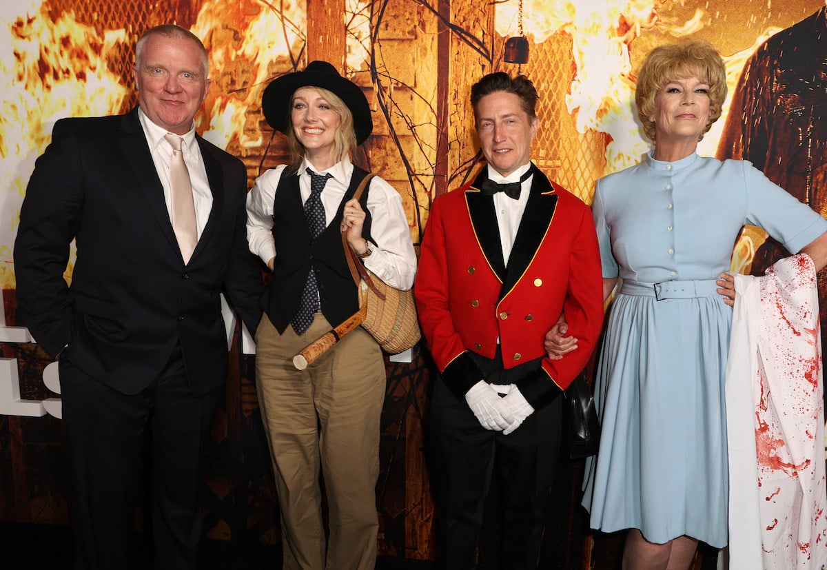 Anthony Michael Hall, Judy Greer, David Gordon Green, Jamie Lee Curtis at 'Halloween Kills' premiere in costumes