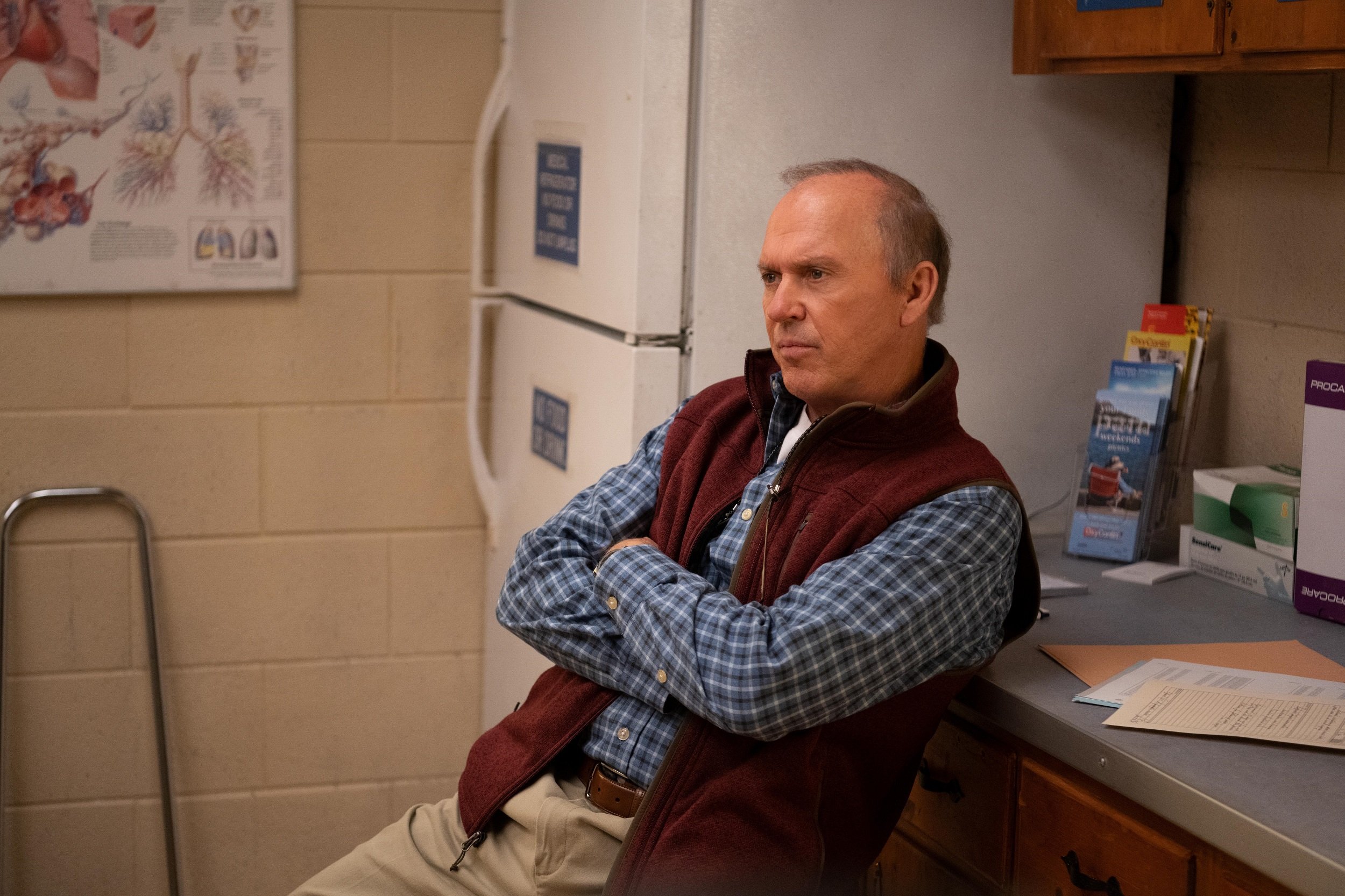 Dopesick cast member Michael Keaton as Dr. Samuel Finnix in 'Dopesick.