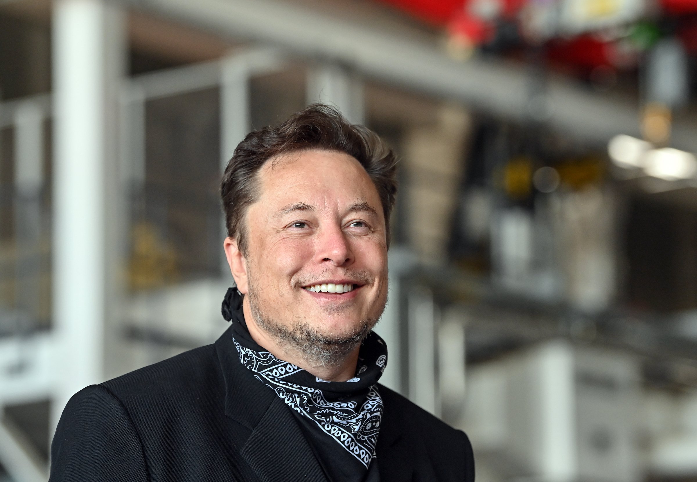 Elon Musk smiling