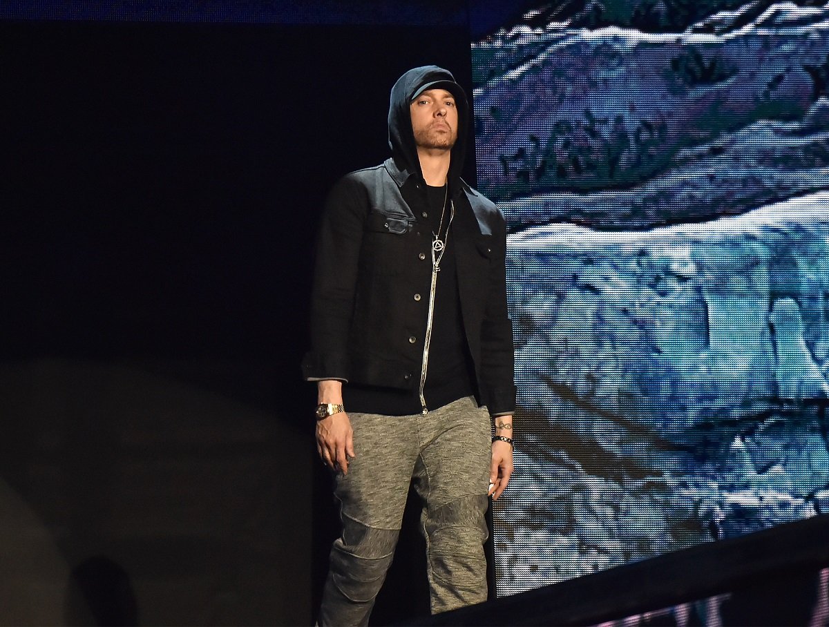 Eminem in a hoodie