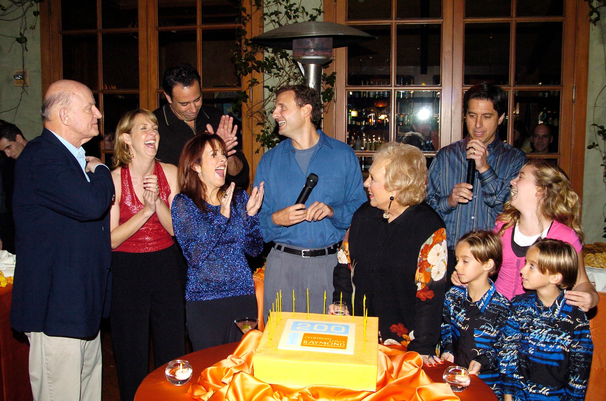 The cast of 'Everybody Loves Raymond' as they celebrate their 200th episode in 2004.
