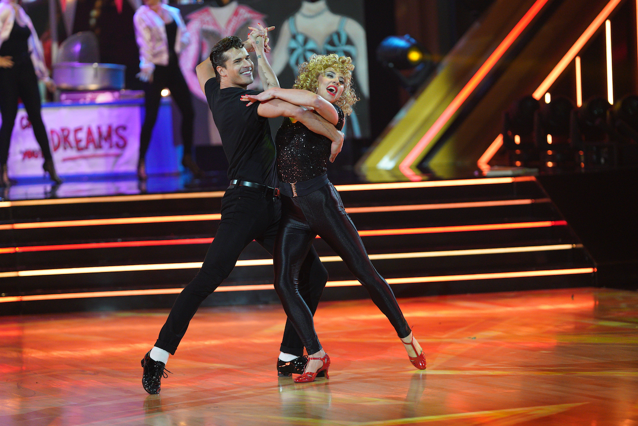 Gleb Savchenko and Mel C. perform a quickstep on 'Dancing with the Stars' 'Grease' Night