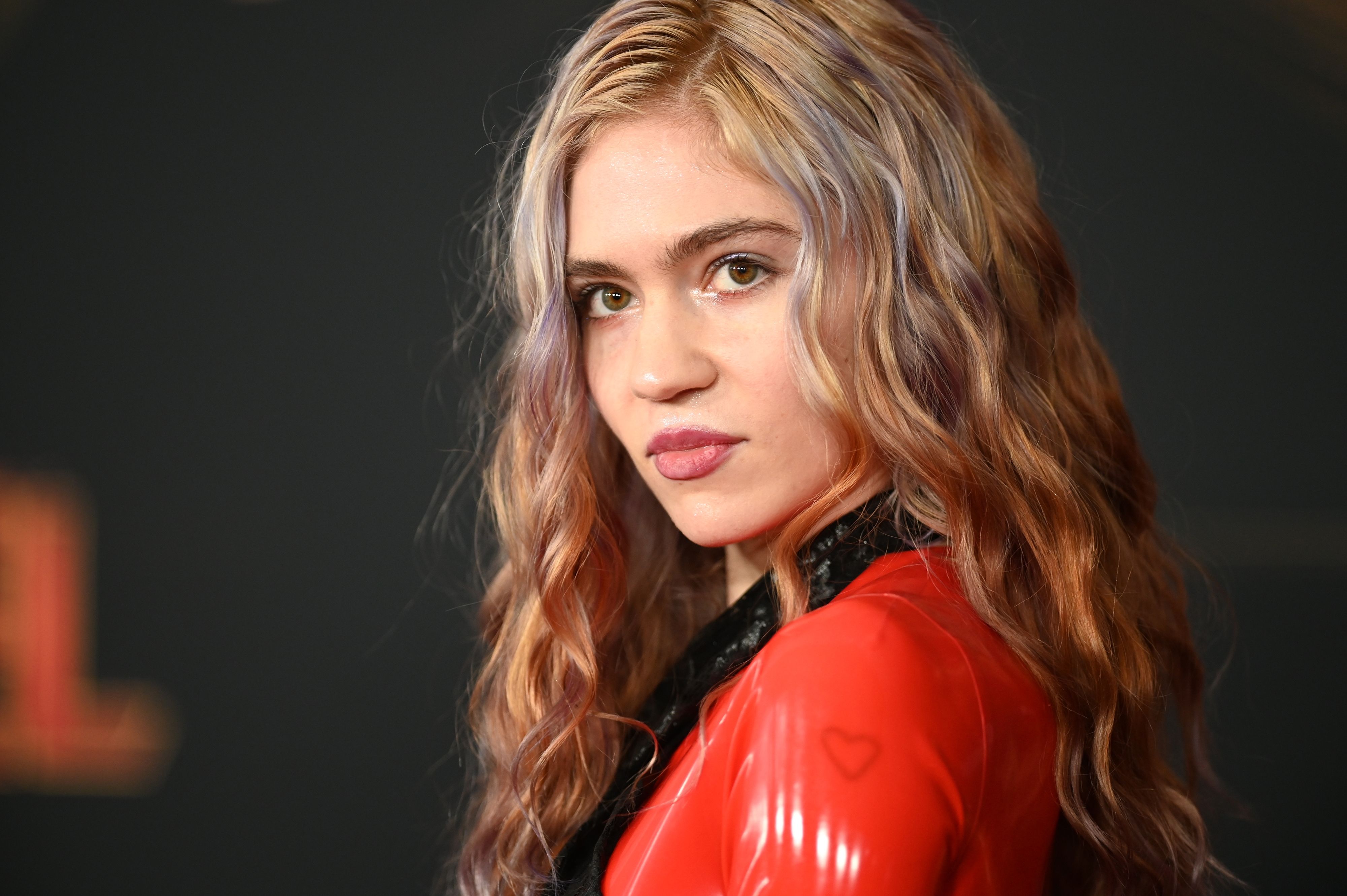 Canadian singer-songwriter Grimes (Claire Elise Boucher) attends the world premiere of "Captain Marvel" in Hollywood, California