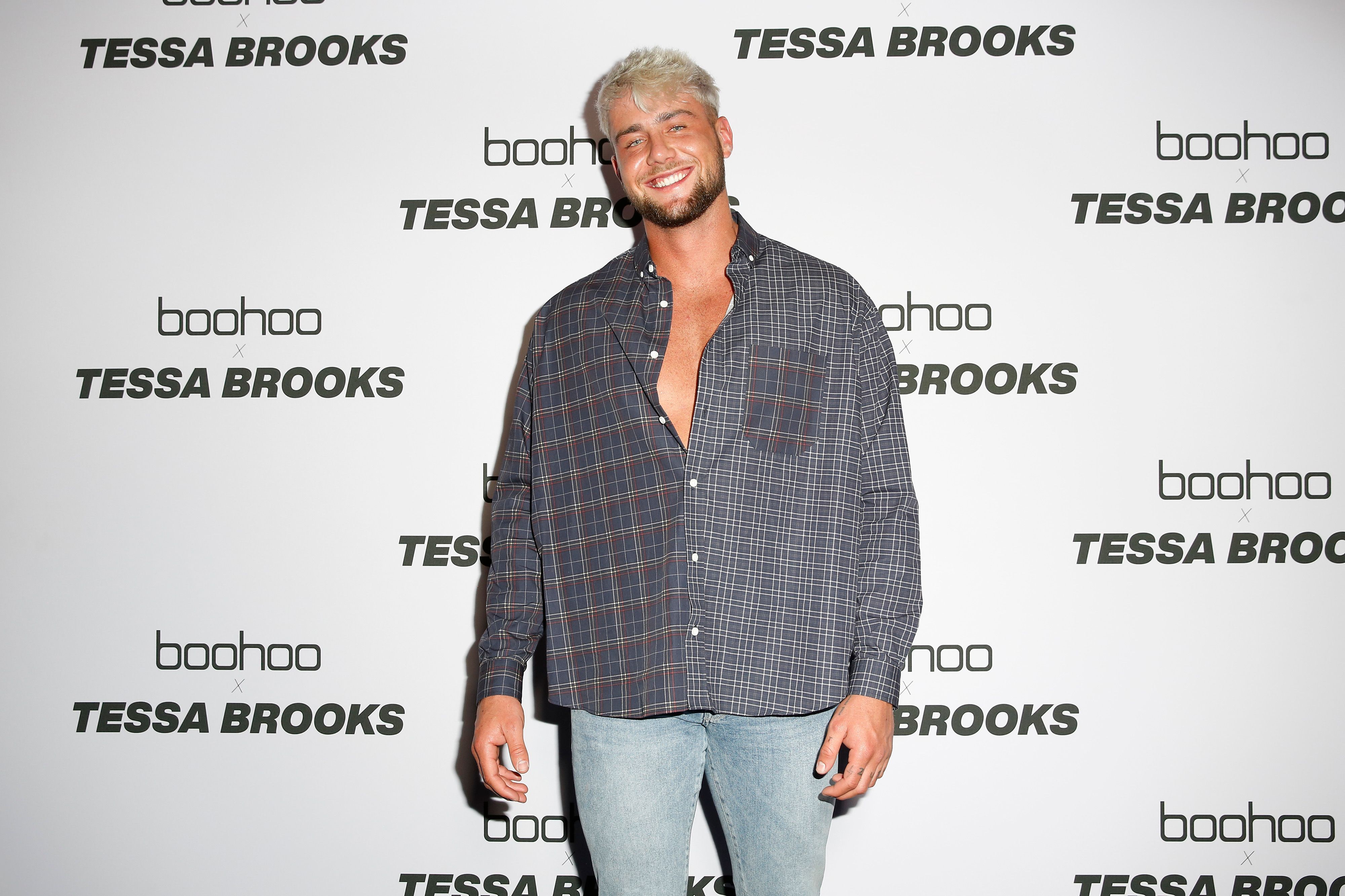 Harry Jowsey poses for a launch party in West Hollywood, California.