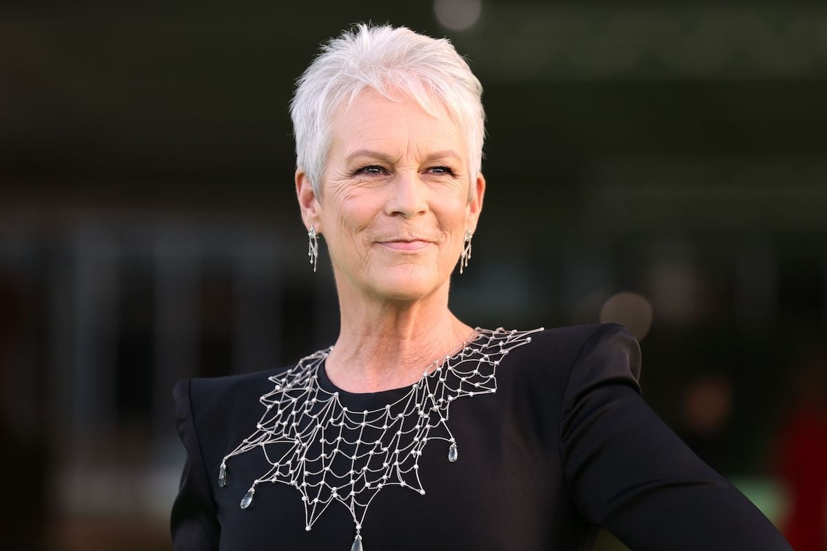 Jamie Lee Curtis, who would like to be in the new 'Exorcist movie', wearing black