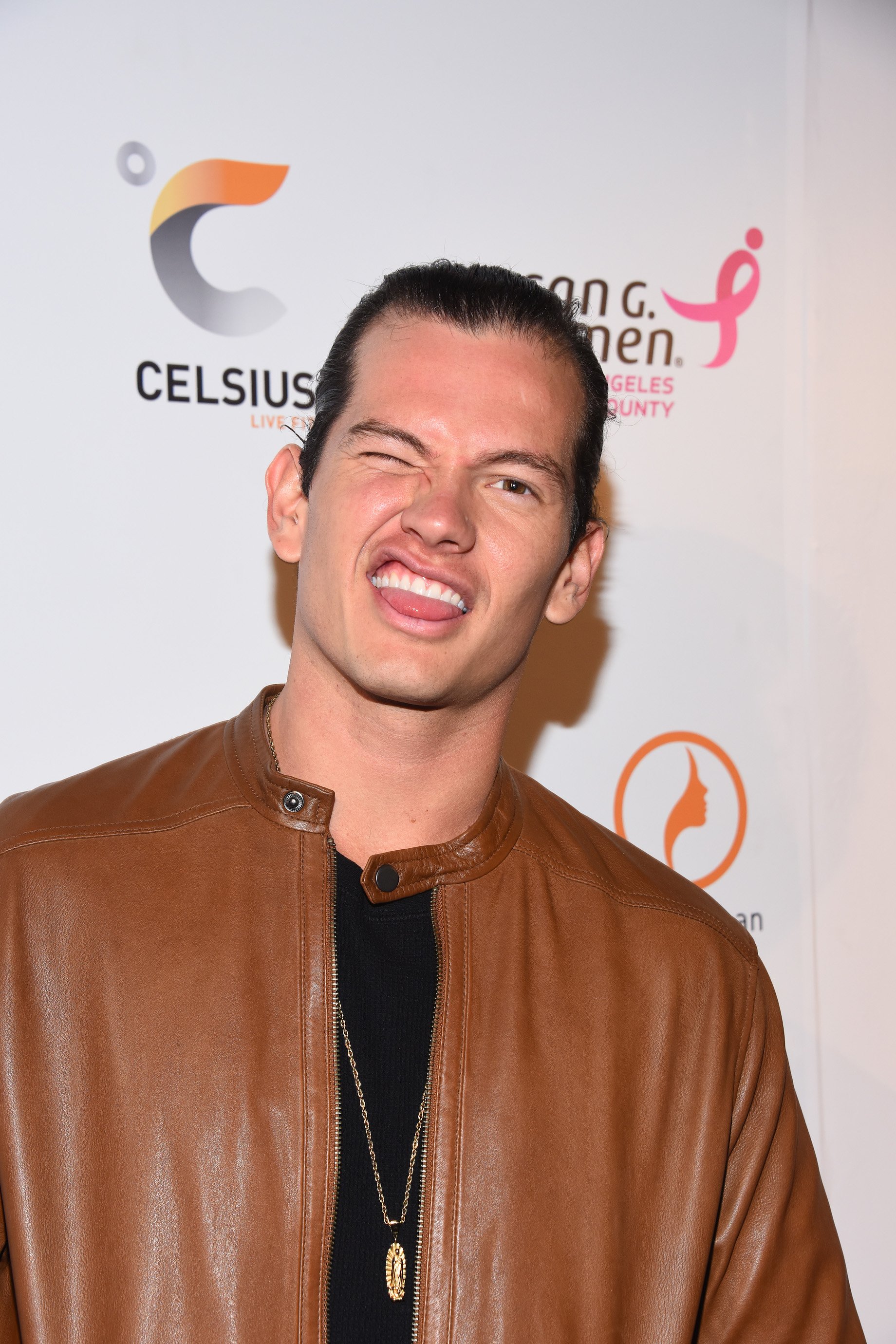 Jay Starrett from MTV's 'The Challenge' making a silly face at an event