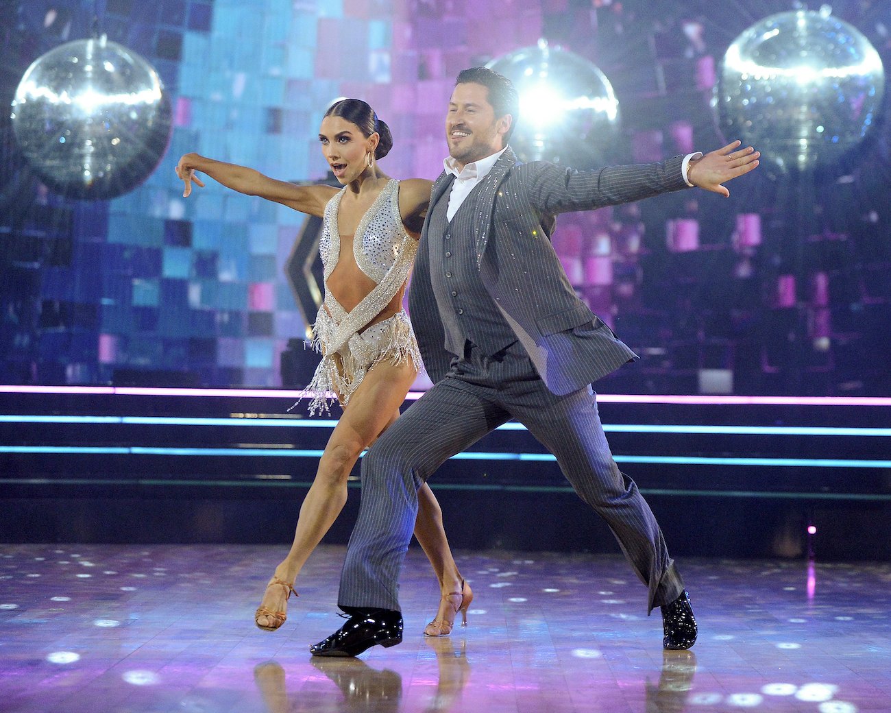 Jenna Johnson Chmerkovskiy performs with Val Chmerkovskiy on 'Dancing with the Stars'