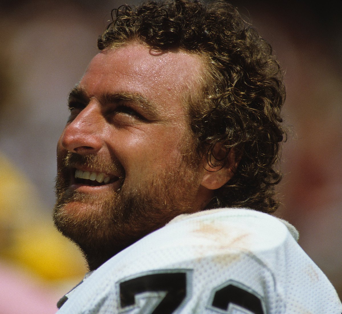 John Matuszak #72 of the Los Angeles Raiders during a game against the San Francisco 49ers on September 12, 1982 in San Francisco, California.