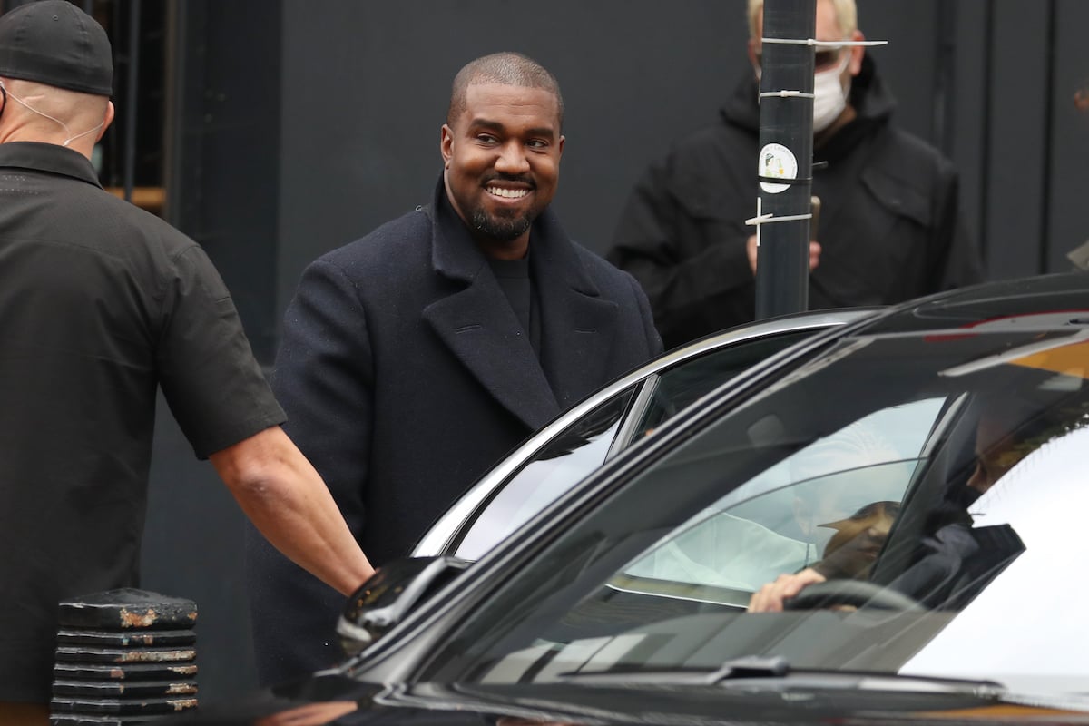 Kanye West seen leaving a restaurant