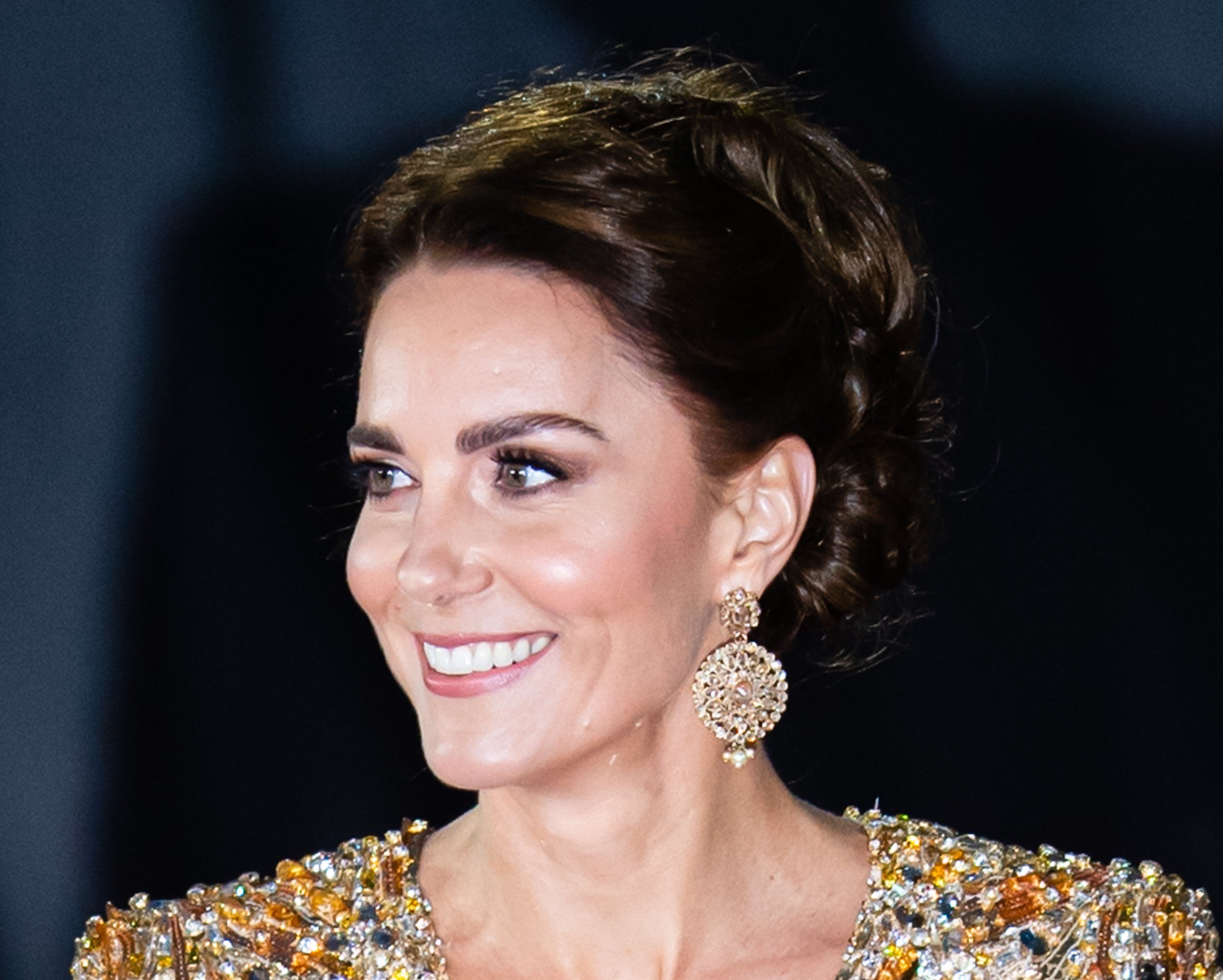 Kate Middleton smiling at the 'No Time To Die' world premiere