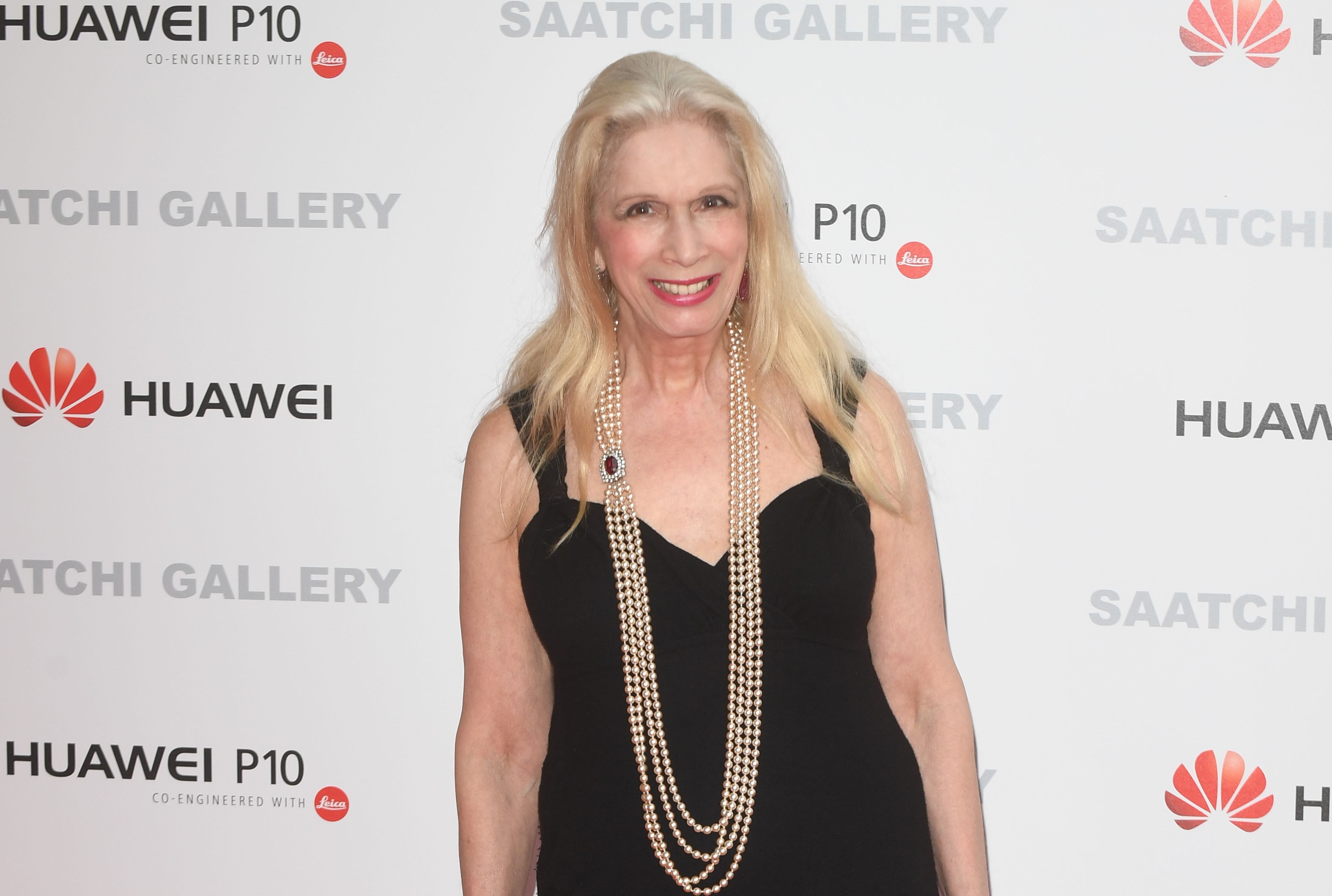 Lady Colin Campbell arriving on red carpet at the Saatchi Gallery