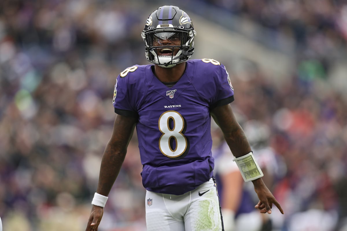 Quarterback Lamar Jackson #8 of the Baltimore Ravens, vaccination status