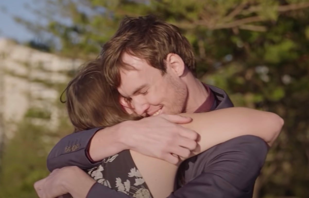 Jimmy and Sharnae hug while filming Netflix's Love on the Spectrum