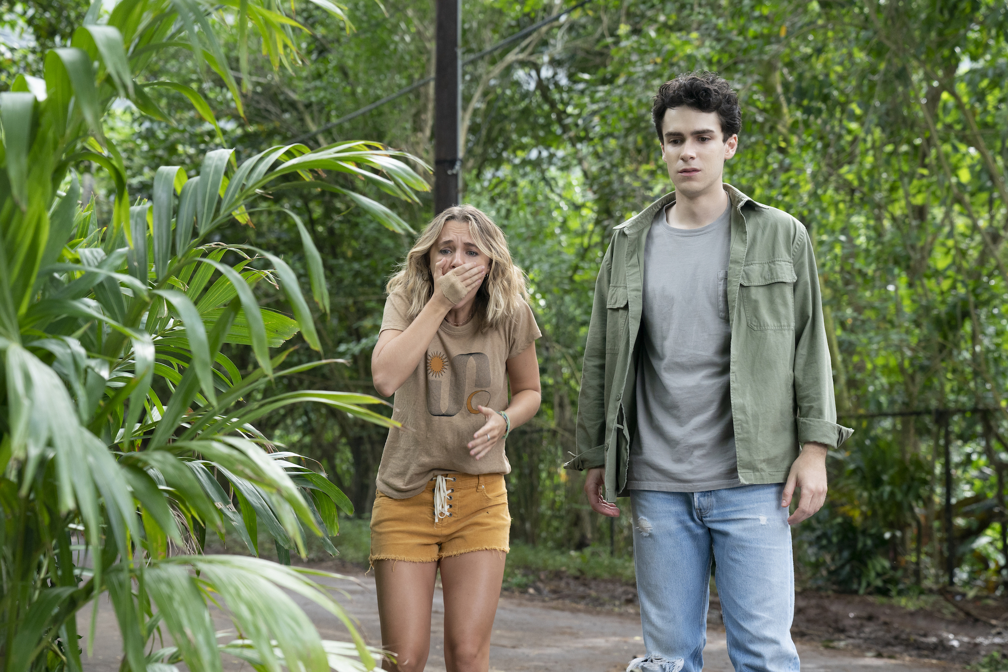 Madison Iseman gasps in horror with Ezekiel Goodman