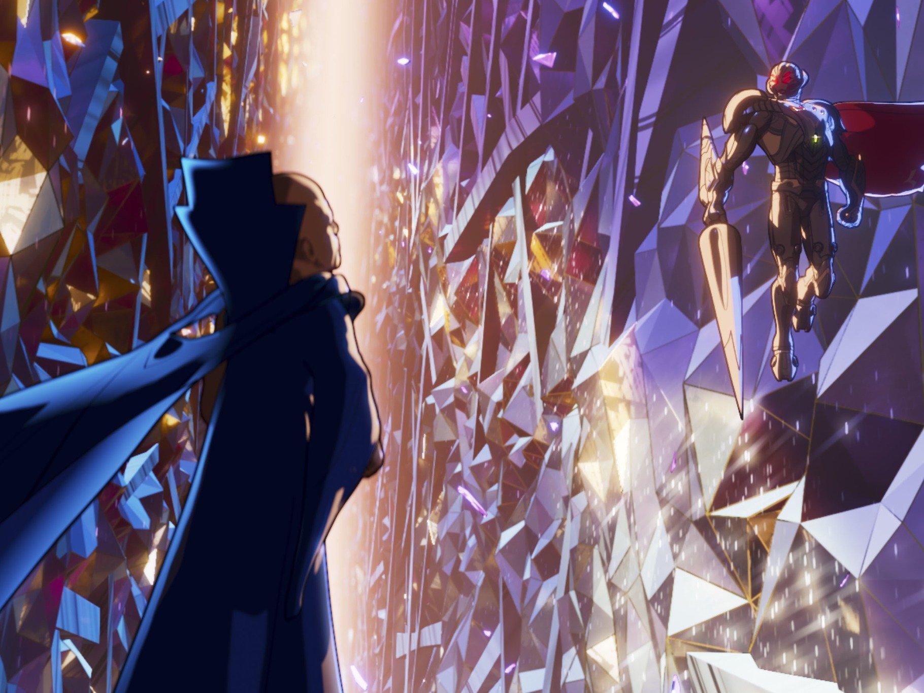 Marvel's 'What If...?' Episode 8, which will lead into the finale, episode 9. Ultron fights the Watcher.