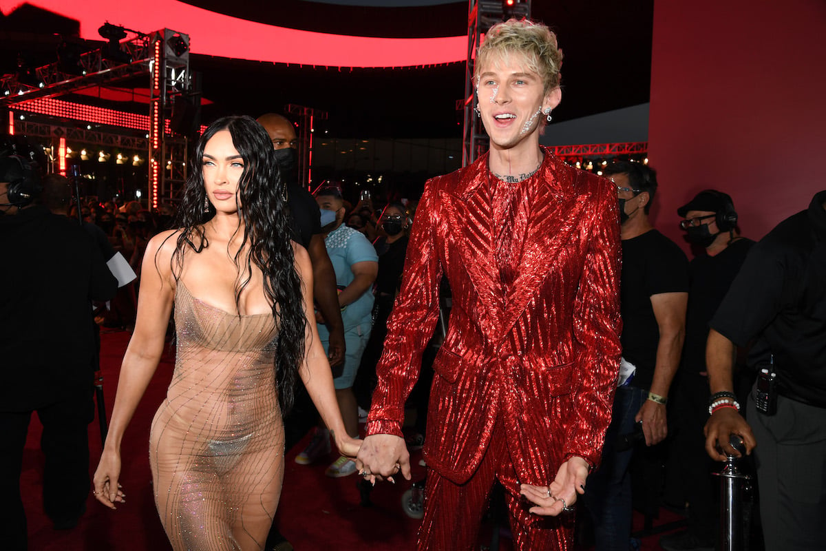 Megan Fox and Machine Gun Kelly walk the red carpet together at the 2021 MTV VMAs.