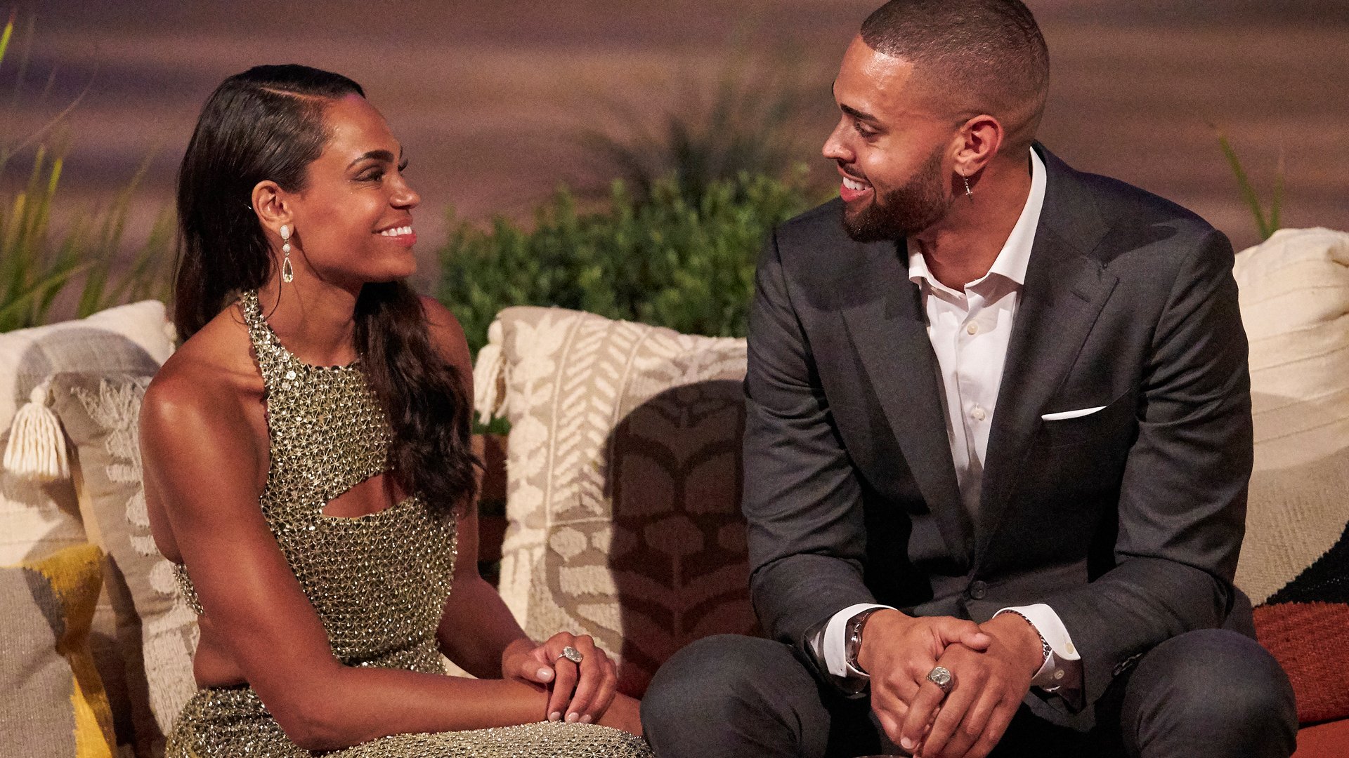 Michelle Young and Nayte Olukoya meet and sit together on night one in ‘The Bachelorette’ Season 18 premiere