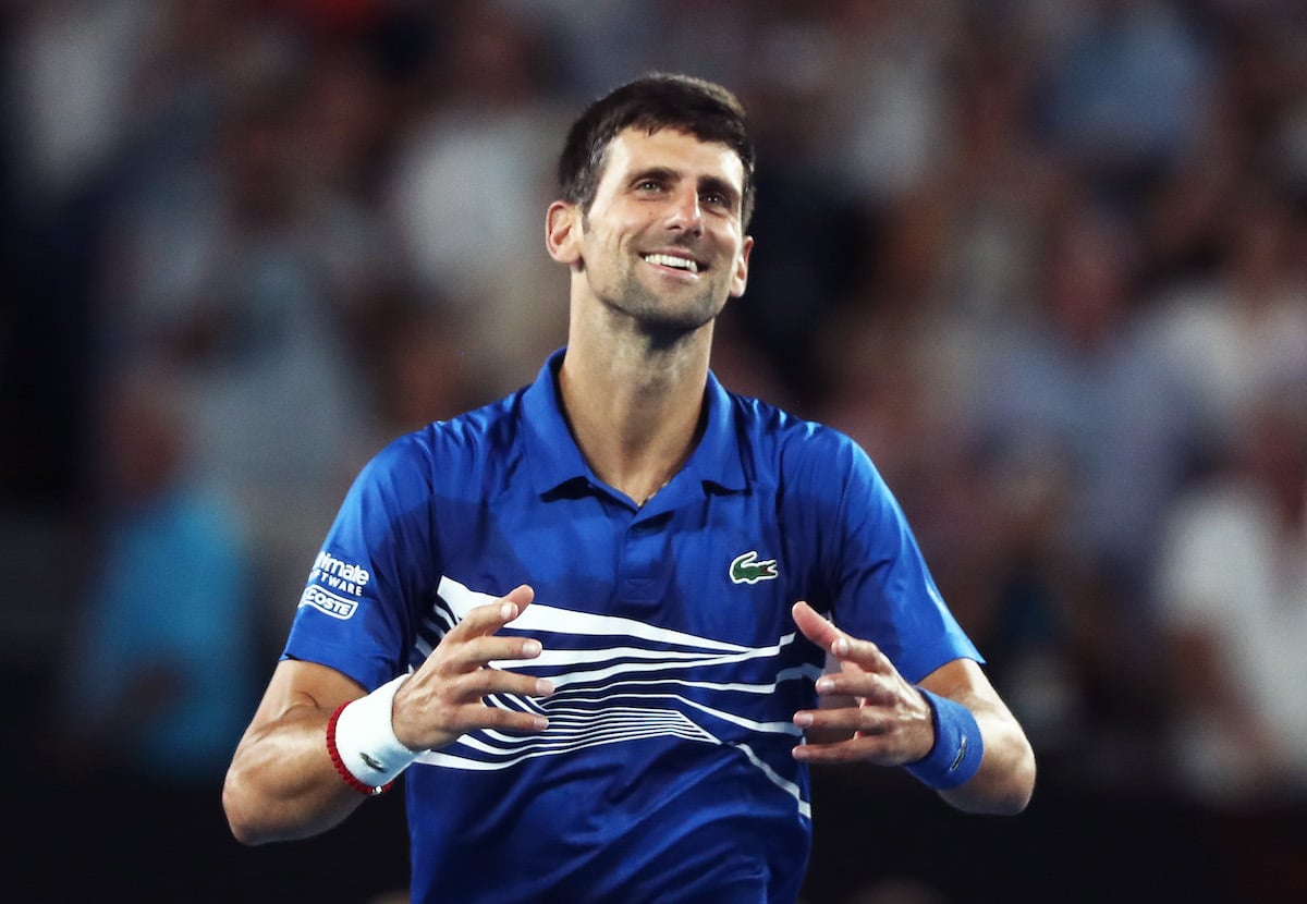 Novak Djokovic of Serbia