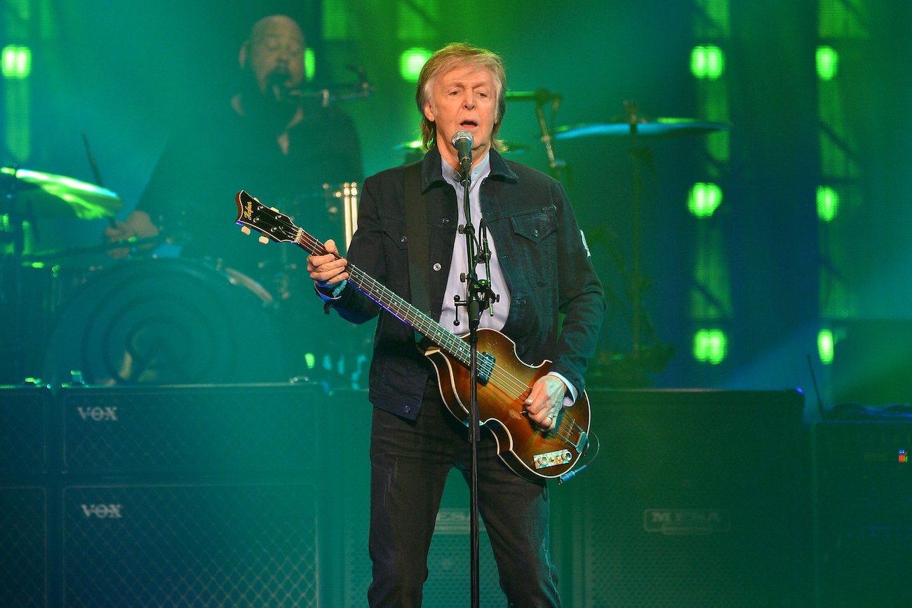 Paul McCartney performing at the O2 Arena in 2018.