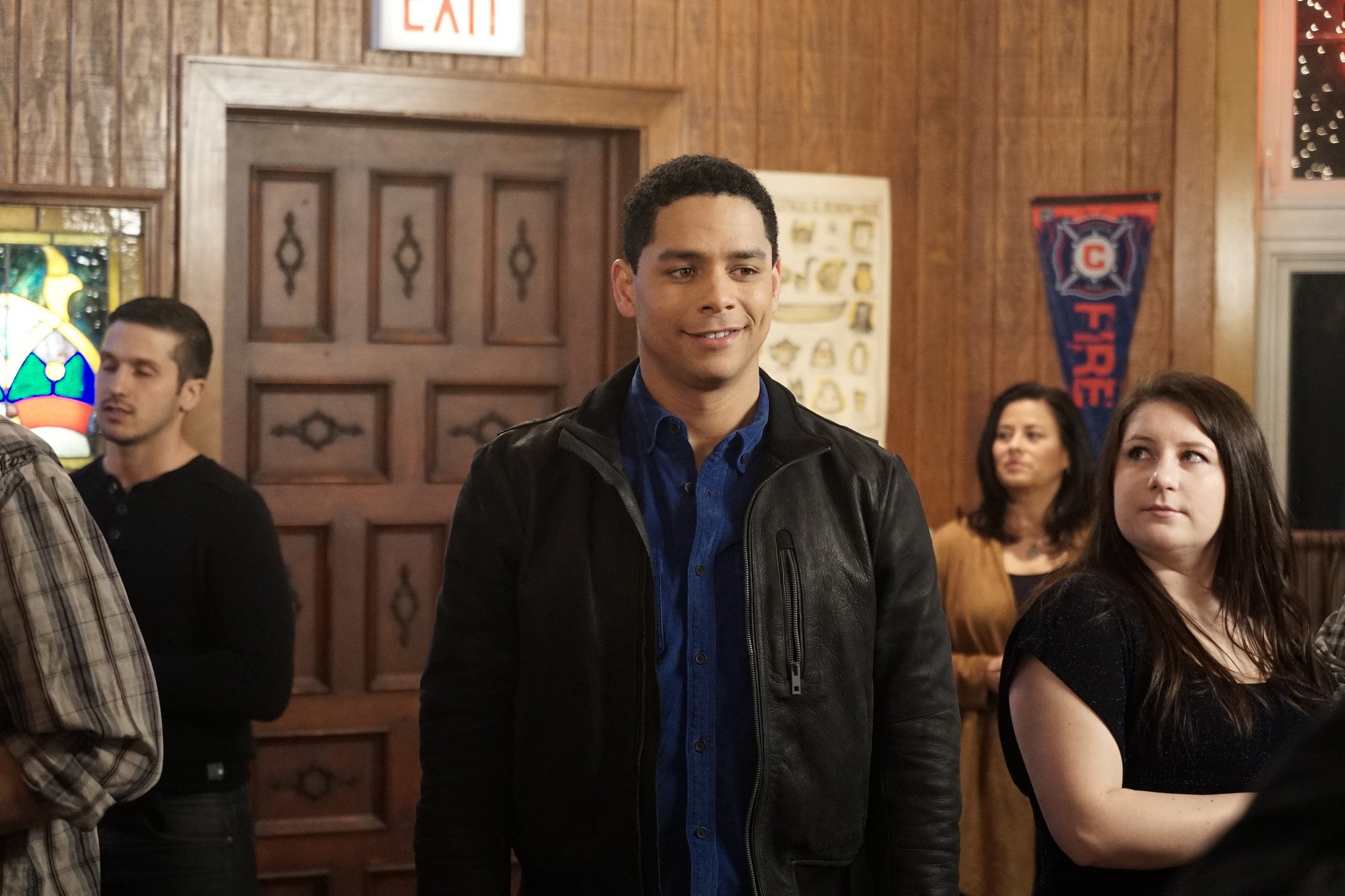 Charlie Barnett as Peter Mills, a member of the 'Chicago Fire' cast