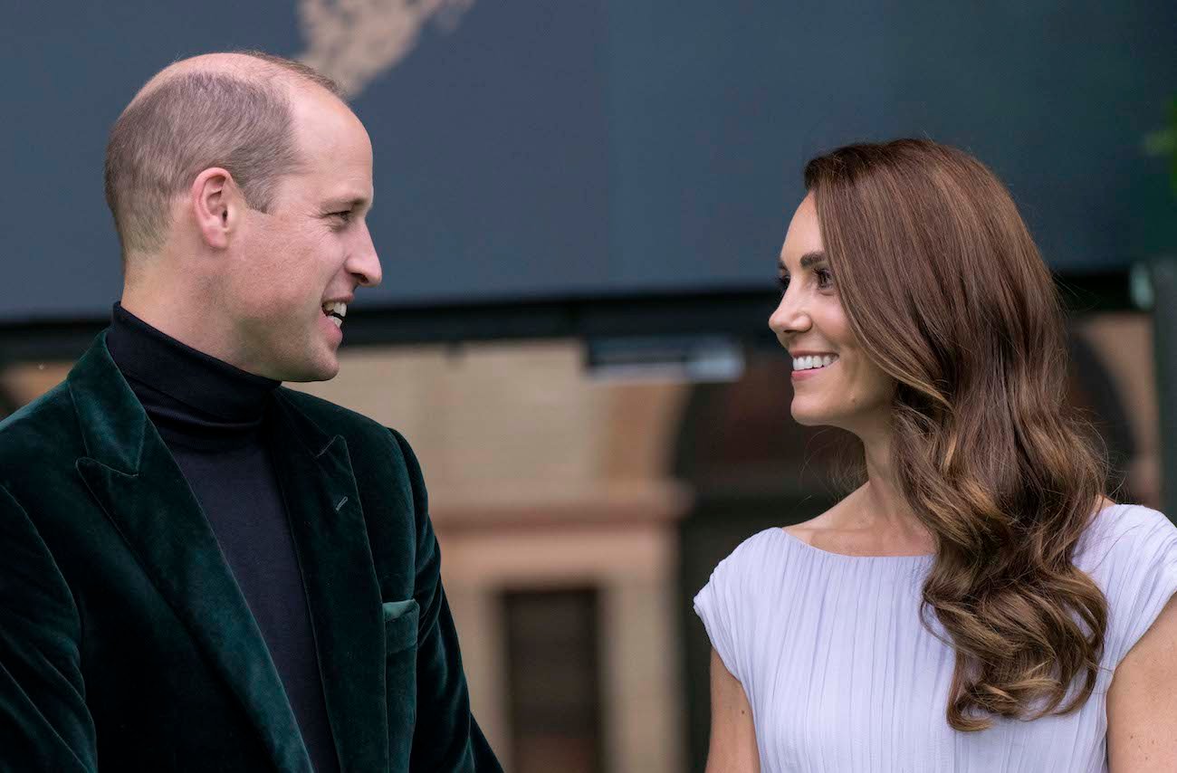 Prince William and Kate Middleton looking at each other