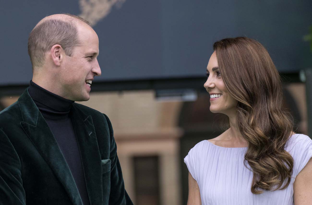 Prince William and Kate Middleton looking at each other