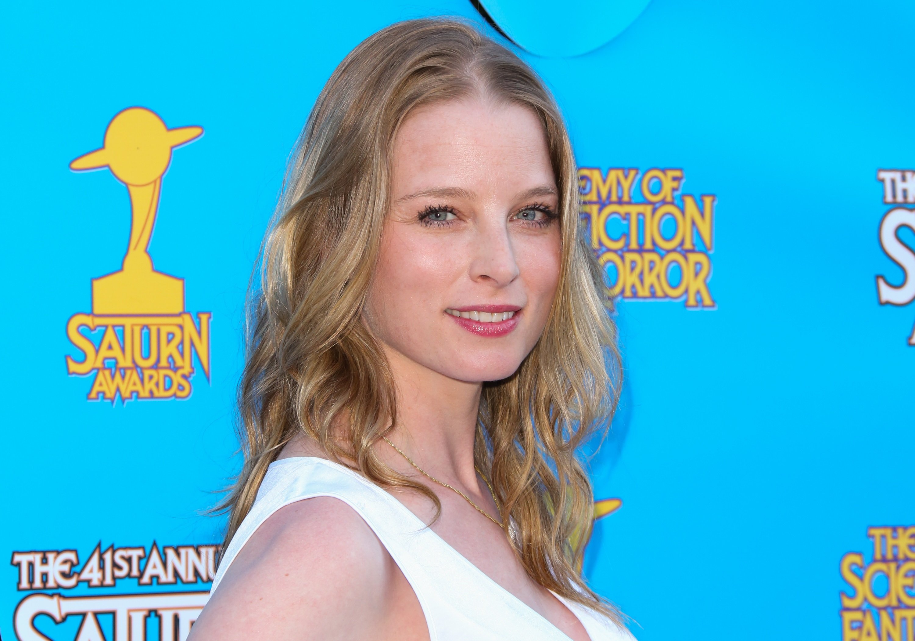 Actor Rachel Nichols smiling for photographers at the 41st Annual Saturn Awards