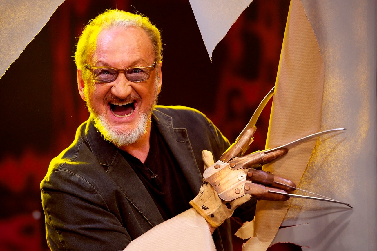 A Nightmare on Elm Street actor Robert Englund with his Freddy Krueger glove.