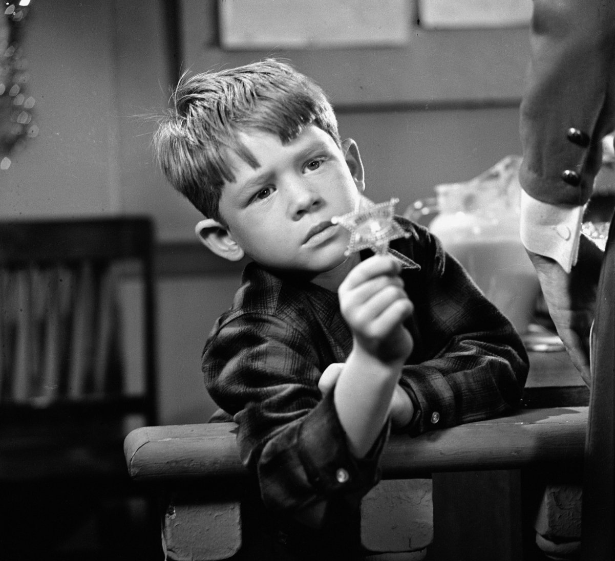 A young Ron Howard on the set of 'The Andy Griffith Show'
