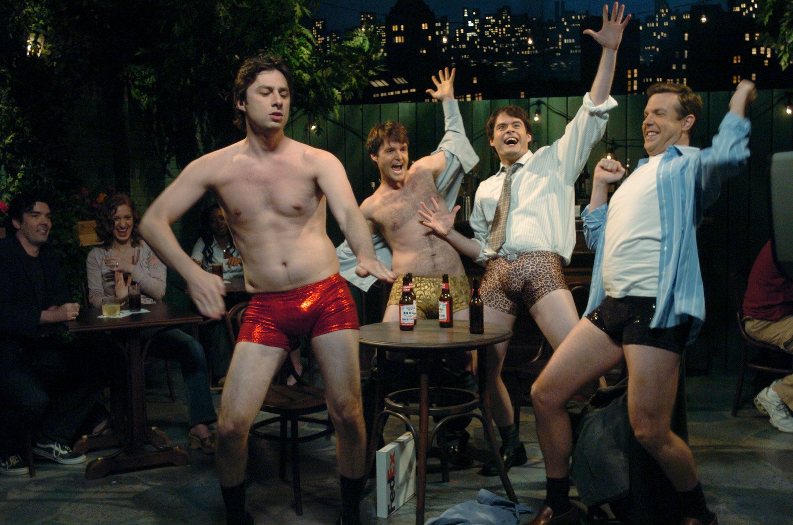 Jason Sudeikis's SNL dances are featured in a slew of sketches. Including one with Zach Braff, Will Forte, and Bill Hader in 2007