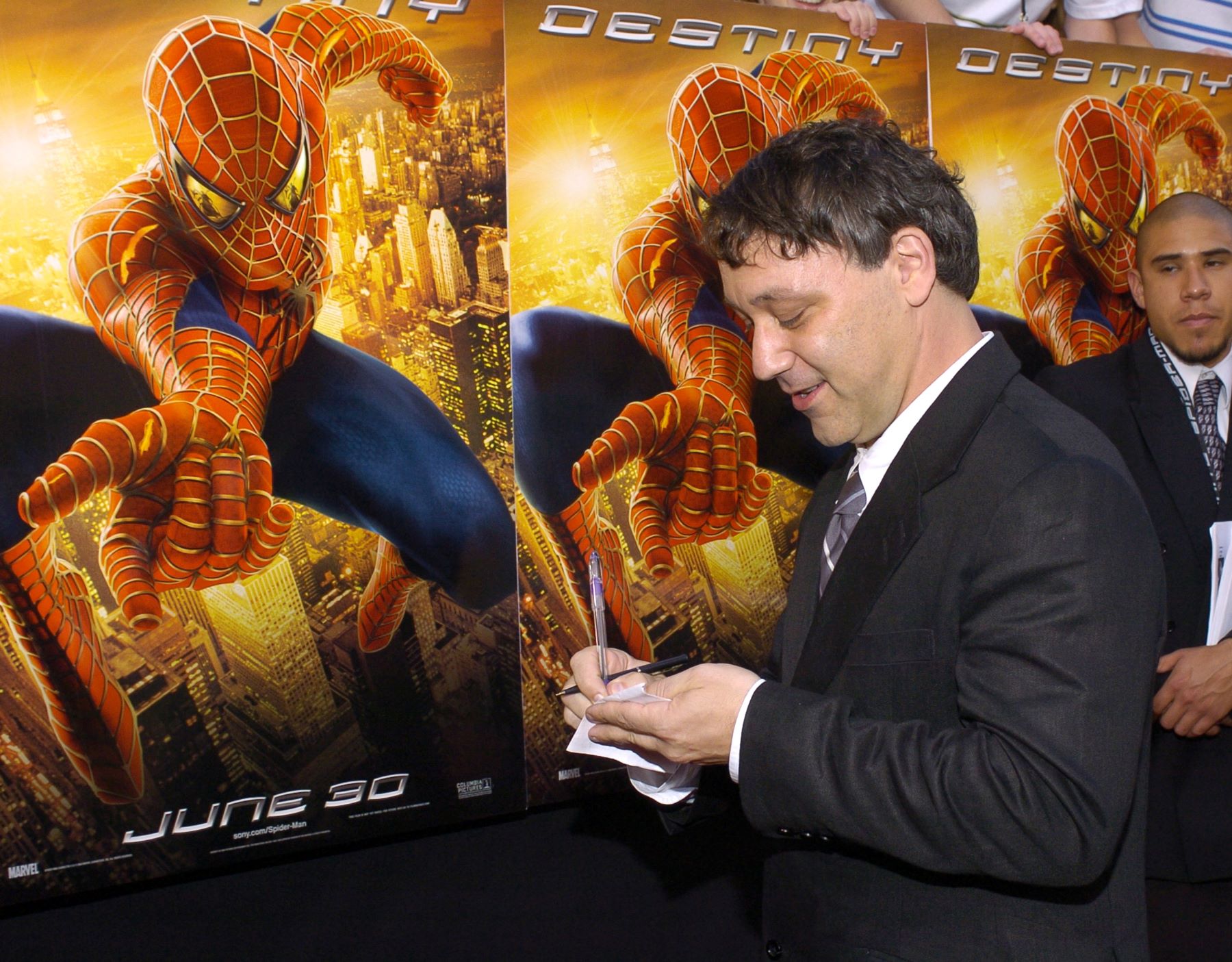 Sam Raimi at the Los Angeles 'Spider-Man 2' premiere at the Mann Village Theatre in Westwood, California