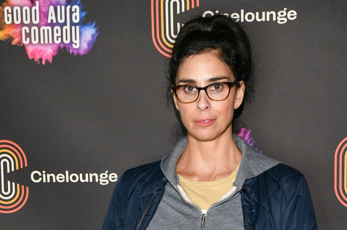 Sarah Silverman posing in a sweater