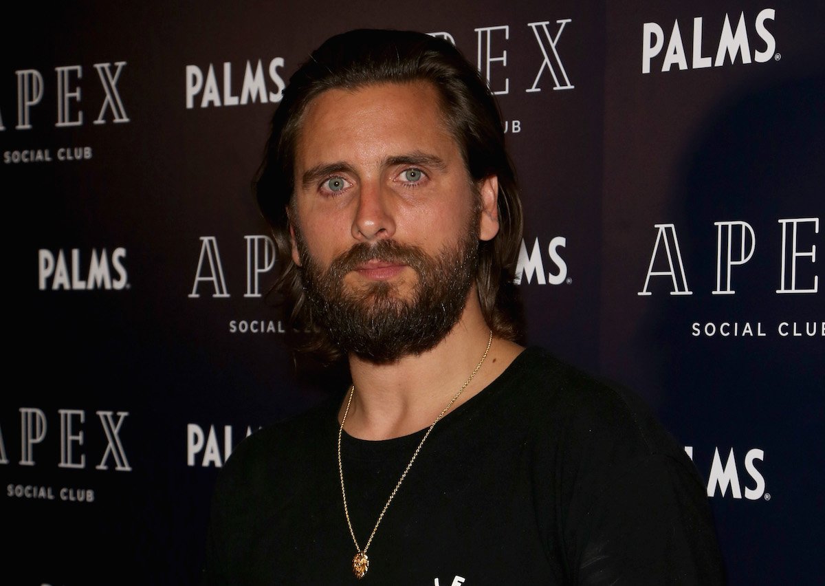 Close-up of Scott Disick's face at an event.