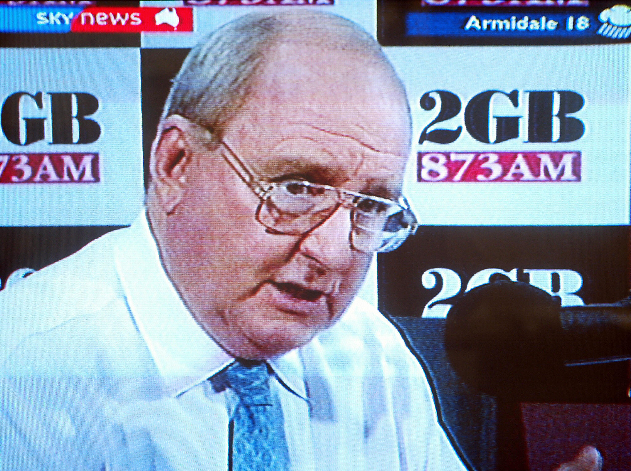 Screengrab of Australian broadcaster Alan Jones