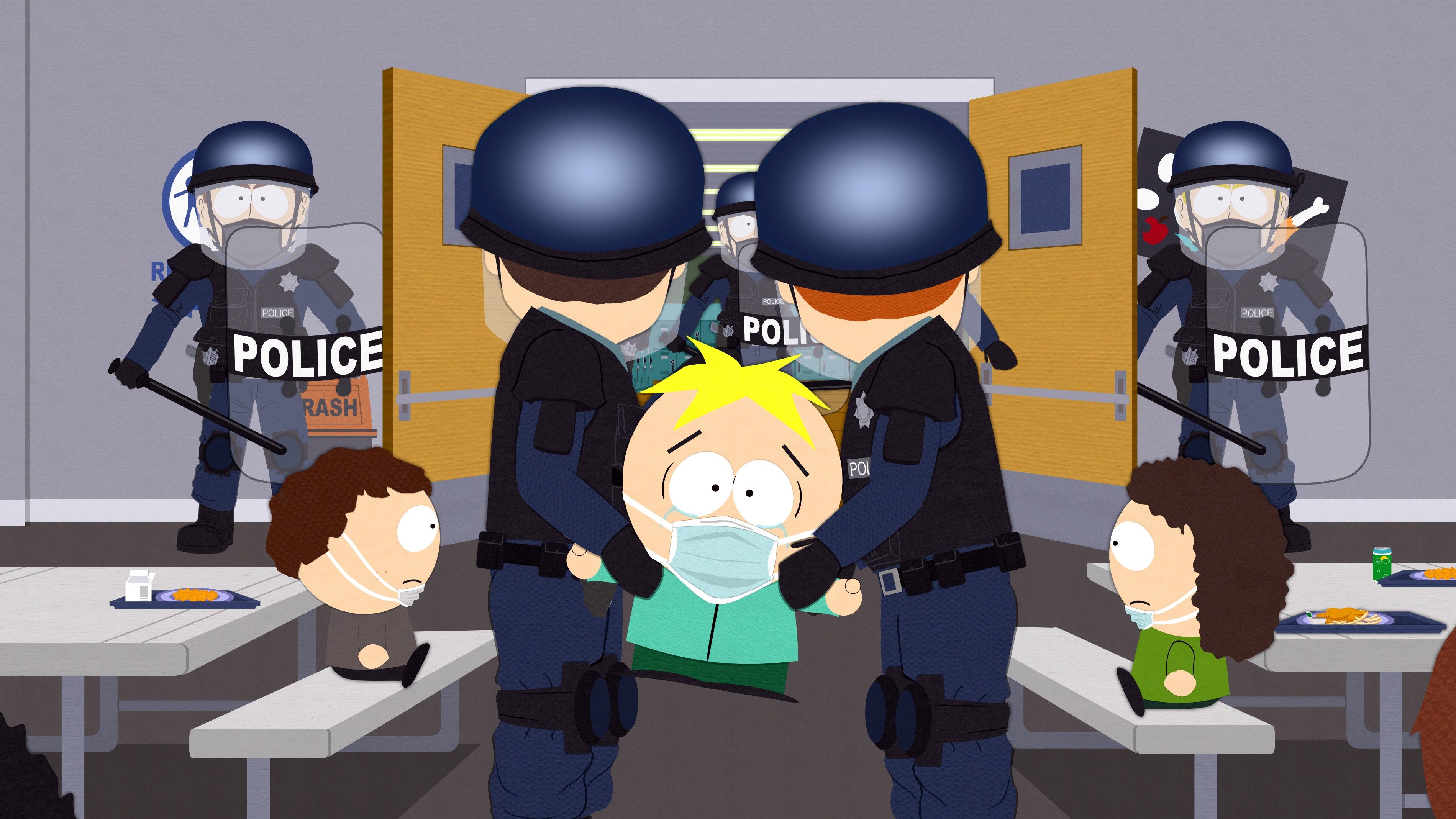 South Park police drag Butters away
