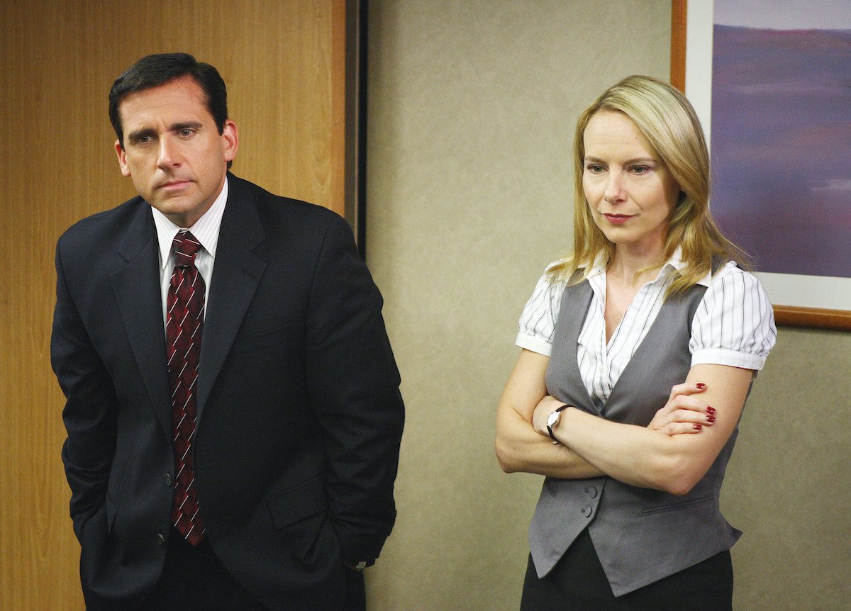 Steve Carell and Amy Ryan on The Office