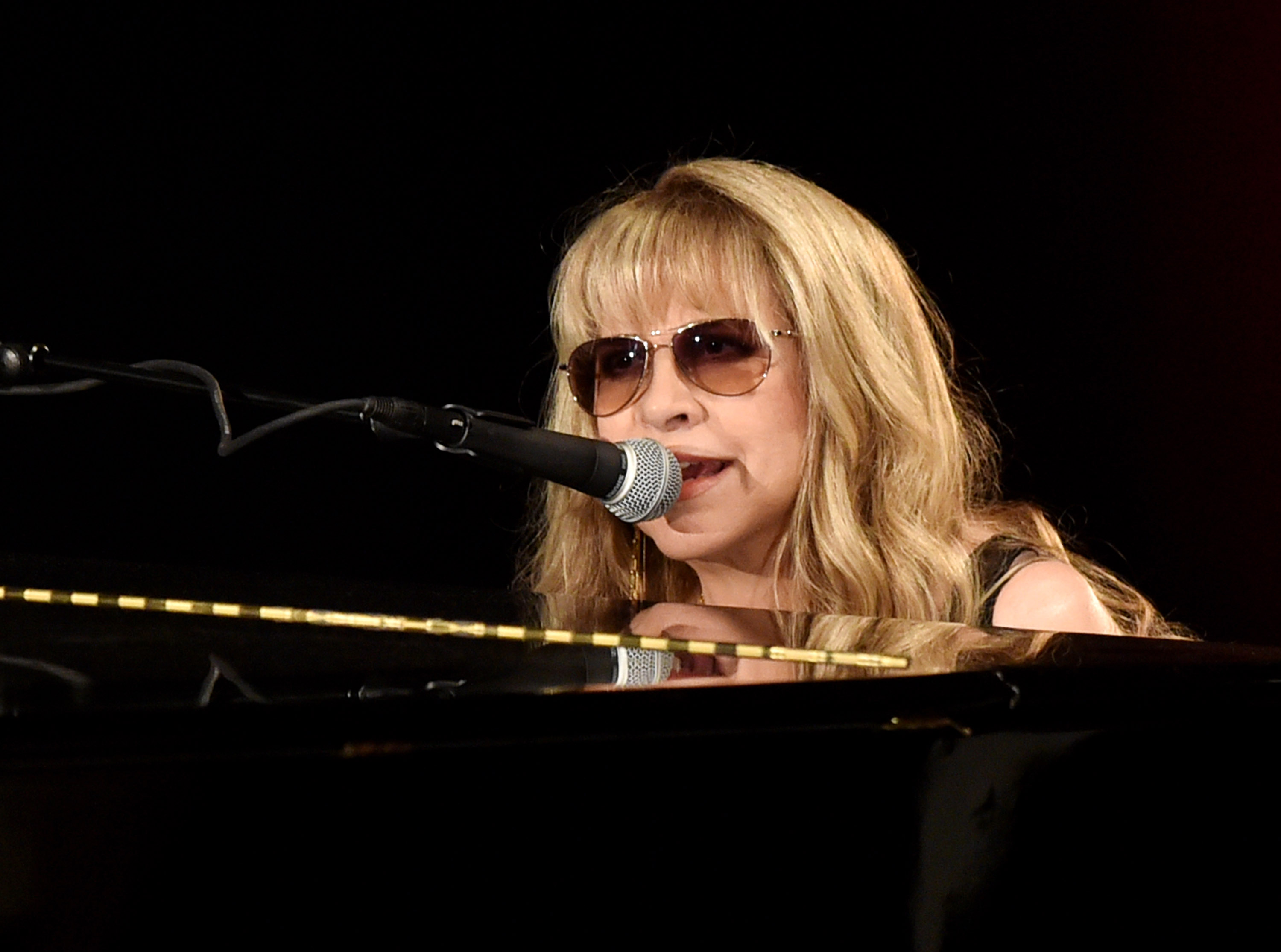 Singer/songwriter Stevie Nicks performs on stage at a screening and conversation with Fox's 'American Horror Story: Coven'