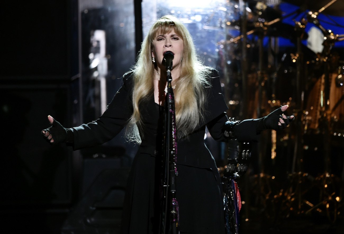 Stevie Nicks performing with Fleetwood Mac at the MusiCares Person of the Year Honoring Fleetwood Mac. 