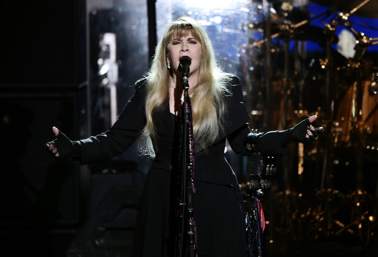 Stevie Nicks performing with Fleetwood Mac at the MusiCares Person of the Year Honoring Fleetwood Mac.