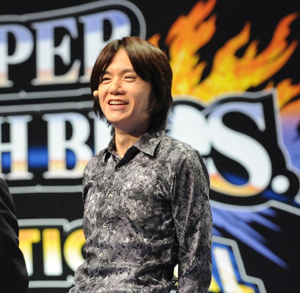 Masahiro Sakurai at the 'Super Smash Bros.' Invitational tournament at E3